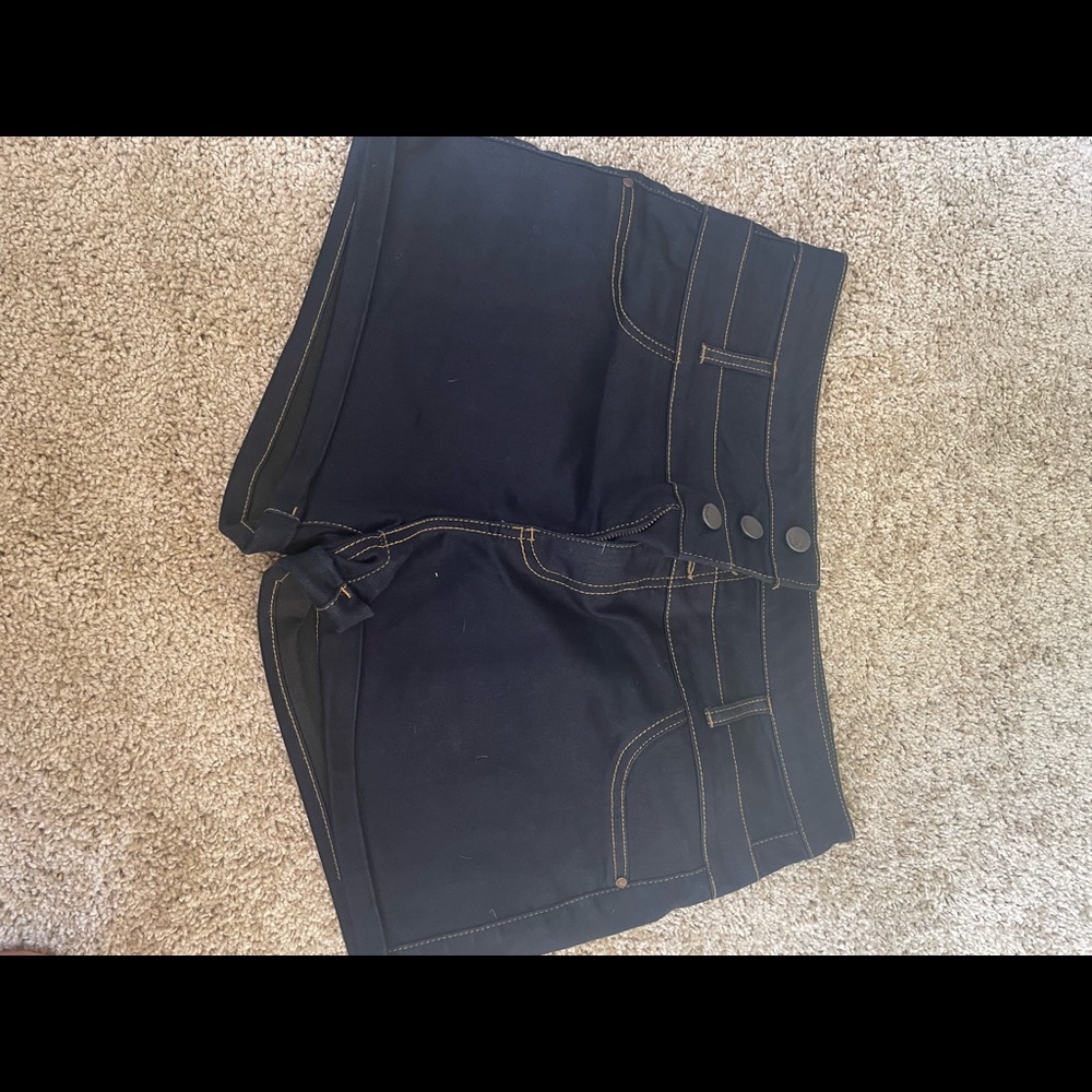 Dark denim jean shorts